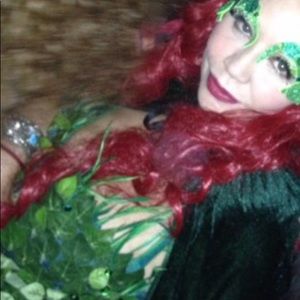 Custom Poison Ivy Costume, jumpsuit